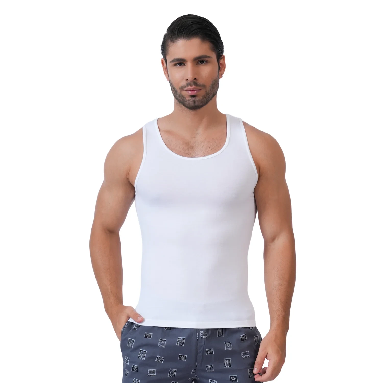 MEN'S SLEEVE VEST COLOUR